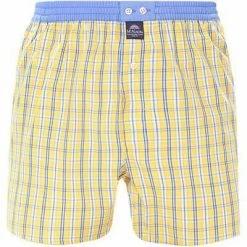 Bestpreis 🥰 MC ALSON Boxer-Shorts 4118/gelb-blau Boxershorts, Baumwolle, Gelb-blau kariert 😀