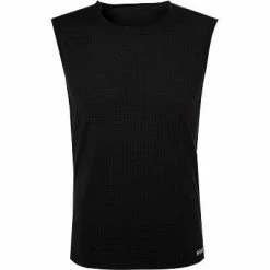 Brandneu 🔥 bruno banani Tanktop Check Line 2.0 2205-2165/0125 Mikrofaser, Schwarz 💯