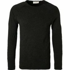 Billig 🥰 American Vintage Longsleeve MSON24G/anthracite ch. Baumwolle, Anthrazit meliert 🥰