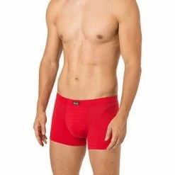 Bester Verkauf 🔥 bruno banani Shorts Check Line 2.0 2201-2165/1070 Trunk, Mikrofaser, Rot ✨