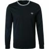Am billigsten 🧨 Fred Perry T-Shirt M9602/102 Longsleeve, Baumwolle, Schwarz 🔥