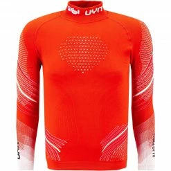 Brandneu 🛒 UYN T-Shirt U100195/T020 Funktionsshirt, Mikrofaser, Rot, Rot-weiß ❤️