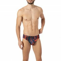 Besorgen ⭐ bruno banani Sportslip Glow 2203-2266/4205 Mikrofaser-Stretch, Orange-royal, Gemustert, Multicolor ✔️