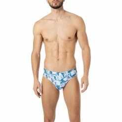 Auslauf 🌟 bruno banani Sportslip Ice Cubes 2203-2268/4207 Mikrofaser-Stretch, Petrol-weiß gemustert, Multicolor ⭐