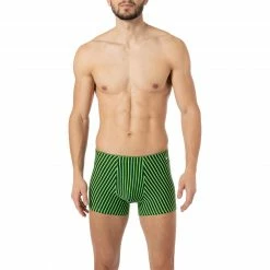 Am billigsten 🔔 bruno banani Shorts stripes Effects 2201-2271/4208 Trunk, Baumwolle-Modal, Leuchtgrün-schwarz gestreift, Hellgrün-grün-schwarz 😉