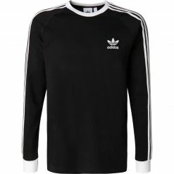 Schlussverkauf ✔️ adidas ORIGINALS 3-Stripes Ls black GN3478 Longsleeve, Baumwolle, Schwarz 👏