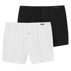 Am billigsten 🔔 Schiesser Boxershorts 2er Pack 174002/908 Baumwolle, Weiß-nachtblau, Schwarz-blau 🥰 -Wäsche Verkaufsladen 362240 norm4