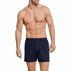 Bestpreis 🔥 Schiesser Boxershorts 2er Pack 174002/909 Baumwolle, Dunkelblau-schwarz 🌟