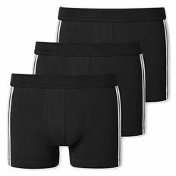 Am billigsten 😀 Schiesser Shorts 3er Pack 173816/000 Trunks, Baumwoll-Stretch, Schwarz 🔥 -Wäsche Verkaufsladen 362277 norm4