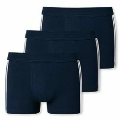 Bester Verkauf ⭐ Schiesser Shorts 3er Pack 173816/803 Trunks, Baumwoll-Stretch, Dunkelblau 🎉 -Wäsche Verkaufsladen 362280 norm4