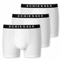 Schlussverkauf 🎉 Schiesser Shorts 3er Pack 173983/100 Trunks, Baumwoll-Stretch, Weiß ⭐ -Wäsche Verkaufsladen 362301 norm4