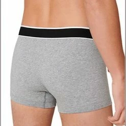 Am billigsten ⭐ Schiesser Shorts 3er Pack 173983/202 Trunks, Baumwoll-Stretch, Grau meliert, Grau 🧨 -Wäsche Verkaufsladen 362302 norm3