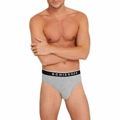 Besorgen 👏 Schiesser Rio-Slip 3er Pack 173984/202 Slips, Baumwoll-Stretch, Grau meliert, Grau 🧨