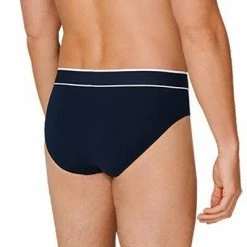 Brandneu 🛒 Schiesser Rio-Slip 3er Pack 173984/803 Slips, Baumwoll-Stretch, Dunkelblau ⭐ -Wäsche Verkaufsladen 362308 norm3