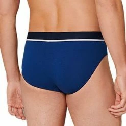 Besorgen 🔥 Schiesser Rio-Slip 3er Pack 173985/908 Slips, Baumwoll-Stretch, Marine, Blau-schwarz 👍 -Wäsche Verkaufsladen 362324 norm3