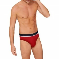 Bestes Angebot ⭐ Schiesser Rio-Slip 3er Pack 173985/909 Slips, Baumwoll-Stretch, Rot-blau grau, Rot-blau-grau ✨