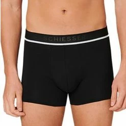 Angebote 😀 Schiesser Shorts 3er Pack 173986/901 Trunks, Baumwoll-Stretch, Schwarz-grau meliert, Schwarz-grau 🛒 -Wäsche Verkaufsladen 362327 norm2
