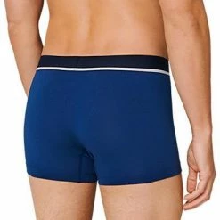 Großhandel 👍 Schiesser Shorts 3er Pack 173986/908 Trunks, Baumwoll-Stretch, Blau-schwarz ⭐ -Wäsche Verkaufsladen 362328 norm3