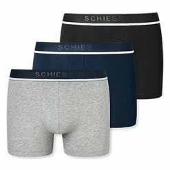 Top 10 ✨ Schiesser Shorts 3er Pack 173986/910 Trunks, Baumwoll-Stretch, Grau-blau-schwarz, Schwarz-blau-grau 💯 -Wäsche Verkaufsladen 362330 norm4