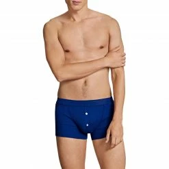 Brandneu 🎉 Schiesser Revival Karl-Heinz Shorts 172125/824 Trunk, Baumwolle, Indigo 🛒