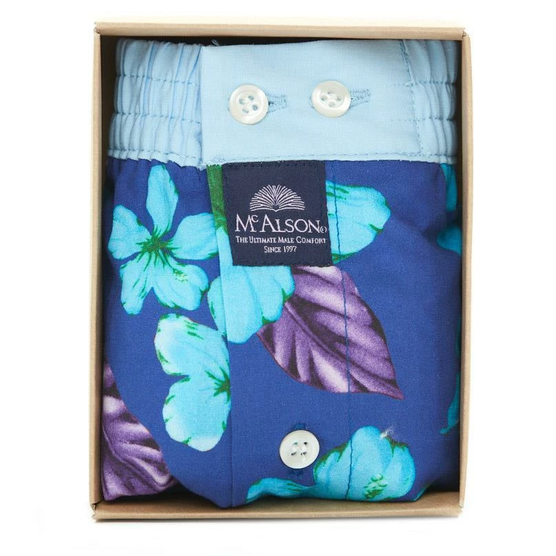 Budget 🎉 MC ALSON Boxer-Shorts 4356/blau Boxershorts, Baumwolle, Royal-hellblau gemustert ⭐ 4 Budget 🎉 MC ALSON Boxer-Shorts 4356/blau Boxershorts, Baumwolle, Royal-hellblau gemustert ⭐ – Bild 4