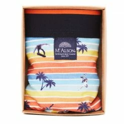 Blitzangebot 🎁 MC ALSON Jersey Boxer-Shorts J4204/blau-orange Trunk, Baumwoll-Jersey, Blau-orange gemustert 🥰 -Wäsche Verkaufsladen 362701 norm3