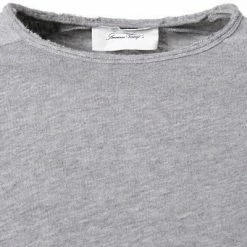 Bestpreis 🥰 American Vintage Longsleeve MSON24G/gris chine Baumwolle, Grau meliert 🛒 -Wäsche Verkaufsladen 363402 norm2