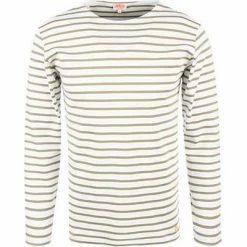 Auslauf ✔️ Armor lux T-Shirt 02297/GWX Longsleeve, Baumwolle, Weiß-grün gestreift, Weiß-grün 🌟 -Wäsche Verkaufsladen 364065 norm