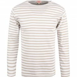 Am billigsten ❤️ Armor lux T-Shirt 02297/GWZ Longsleeve, Baumwolle, Weiß-sand gestreift, Weiß-sand 😀