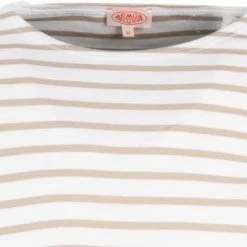 Am billigsten ❤️ Armor lux T-Shirt 02297/GWZ Longsleeve, Baumwolle, Weiß-sand gestreift, Weiß-sand 😀 -Wäsche Verkaufsladen 364066 norm2