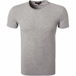 Aktion 👍 Ermenegildo Zegna Stre. Cot. T-Shirt N2M20005/020 Baumwolle, Grau meliert, Grau 🔔