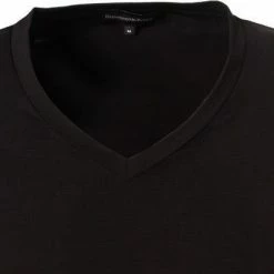 Rabatt 👏 Ermenegildo Zegna Stre. Cot. V-Shirt N2M80005/001 T-Shirt, Baumwolle, Schwarz 😉 -Wäsche Verkaufsladen 364798 norm2