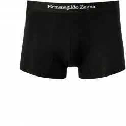 Schlussverkauf 🔥 Ermenegildo Zegna Stret. Cotton Trunk N2LC6005/001 Baumwoll-Stretch, Schwarz 🛒