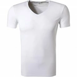 Besorgen ✔️ Ermenegildo Zegna Micromodal V-Shirt N2M80006/100 T-Shirt, Mikrofaser, Weiß 🔥