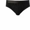 Großhandel 🥰 Ermenegildo Zegna Bi Pack Midi Brief N2X40008/001 Slips, Baumwoll-Stretch, Schwarz ✔️