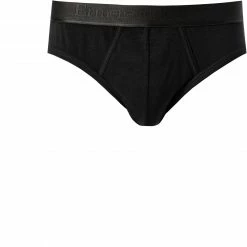 Großhandel 🥰 Ermenegildo Zegna Bi Pack Midi Brief N2X40008/001 Slips, Baumwoll-Stretch, Schwarz ✔️