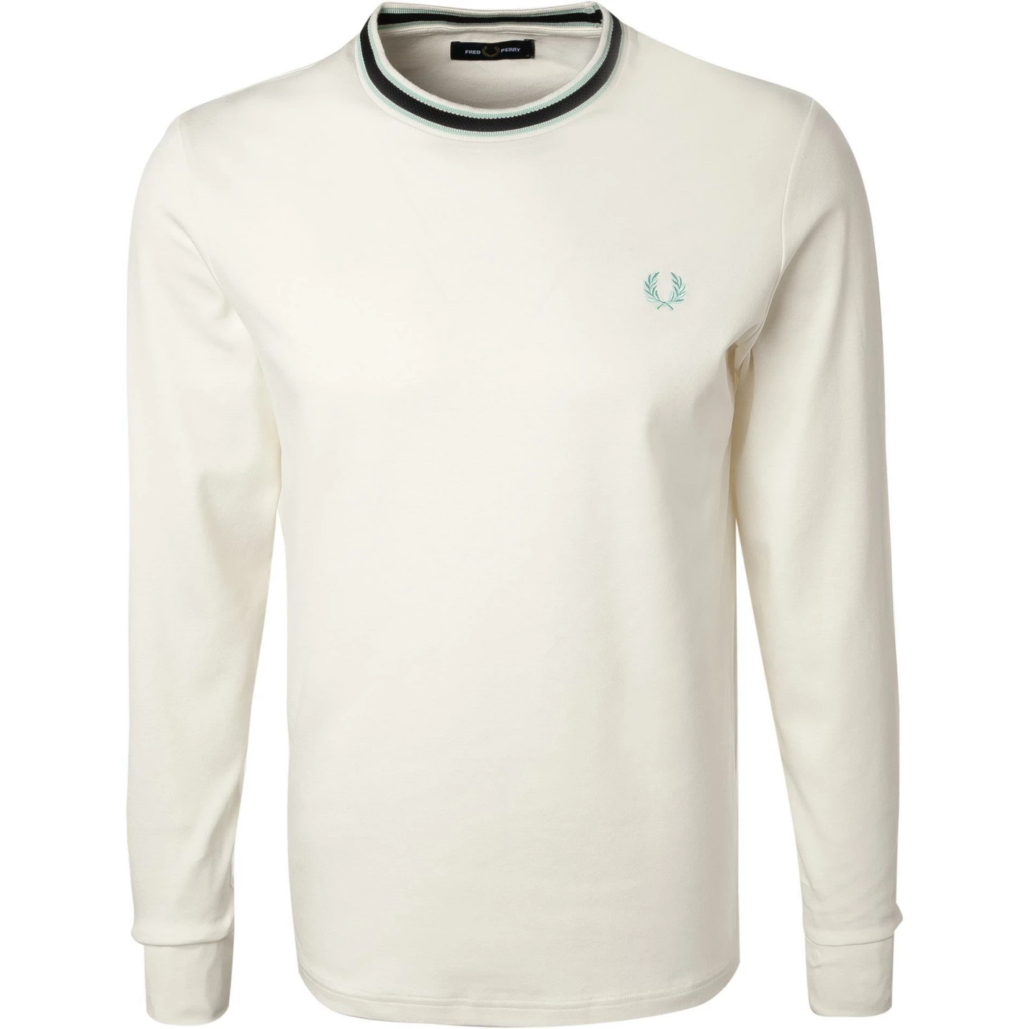 Blitzangebot 🎉 Fred Perry T-Shirt M1637/129 Longsleeve, Baumwolle, Wollweiß, Schneeweiß 🌟 1 Blitzangebot 🎉 Fred Perry T-Shirt M1637/129 Longsleeve, Baumwolle, Wollweiß, Schneeweiß 🌟