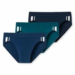 Budget ❤️ Schiesser Rio-Slips 3er Pack 173815/908 Bio Baumwoll-Stretch, Navy-petrol-schwarz, Blau-petrol 👏 -Wäsche Verkaufsladen 366202 norm4