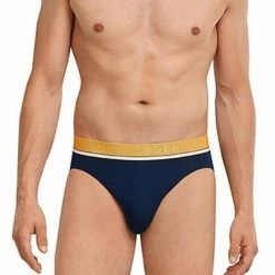 Blitzangebot 😀 Schiesser Rio-Slips 3er Pack 173771/901 Bio Baumwoll-Stretch, Dunkelblau, Orange-blau-graugrün 👏 -Wäsche Verkaufsladen 366209 norm2