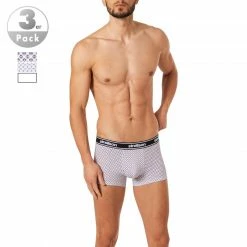 Top 10 ❤️ Strellson Shorts 3er Pack 531424/701 Trunks, Baumwoll-Stretch, Weiß gemustert, Weiß-schwarz-multicolor 😍