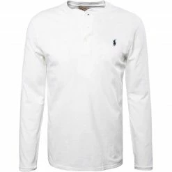 Schlussverkauf ✔️ Polo Ralph Lauren Longsleeve 710790058/002 Baumwolle, Weiß meliert, Weiß 🎉