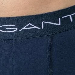 Neu 😉 Gant Trunks 3er Pack 900003003/405 Baumwoll-Stretch, Navy 👏 -Wäsche Verkaufsladen 367692 norm2
