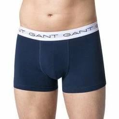 Blitzangebot 🎁 Gant Trunks 3er Pack 900003003/105 Baumwoll-Stretch, Rot-weiß-navy, Weiß-dunkelblau-rot 🎁 -Wäsche Verkaufsladen 367695 norm3