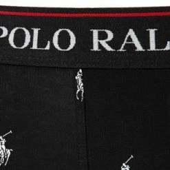 Brandneu 💯 Polo Ralph Lauren Trunks 3er Pack 714830299/009 Baumwoll-Stretch, Schwarz-weiß gemustert, Black-white ❤️ -Wäsche Verkaufsladen 368562 norm5