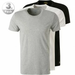 Brandneu 🔥 Polo Ralph Lauren T-Shirt 3er Pack 714830304/002 T-Shirts, Baumwolle, Weiß-grau-schwarz 🌟