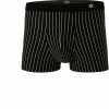 Aktion 👍 HOM Comfort Boxer Briefs Aix 402119/R04W Trunk, Baumwolle, Schwarz gestreift, Schwarz-weiß 💯