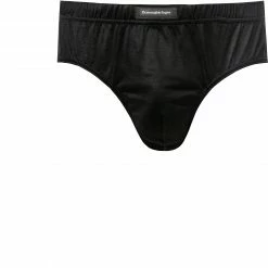 Rabatt 🔥 Ermenegildo Zegna Midi Brief N2L61007/001 Slip, Baumwoll-Stretch, Schwarz 😀