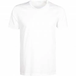 Auslauf 😍 Ermenegildo Zegna Filoscozia T-Shirt N2M20007/100 Baumwolle, Weiß 🌟