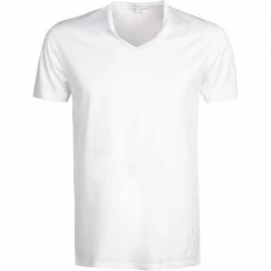Beste Bewertungen von ✨ Ermenegildo Zegna Filoscozia V-Shirt N2M80007/100 T-Shirt, Baumwolle, Weiß 🔔