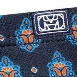 Budget 😀 HOM Comfort Micro Briefs Frioul 402084/P0RA Slip, Baumwoll-Stretch, Navy-orange gemustert, Marine 🎁 -Wäsche Verkaufsladen 371019 norm3